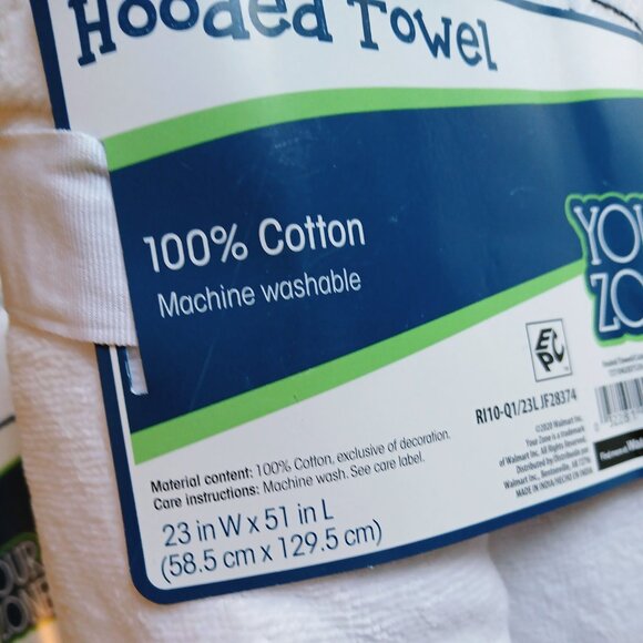 NWT Hooded Cotton Unicorn Cat Embroidered Towel Set of 2 - Picture 2 of 5